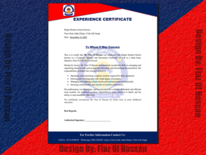 Experience Certificate