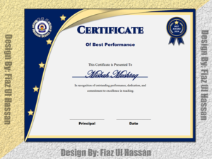 Award Certificate