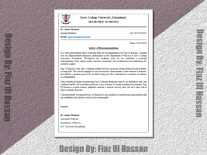 recommendation letter